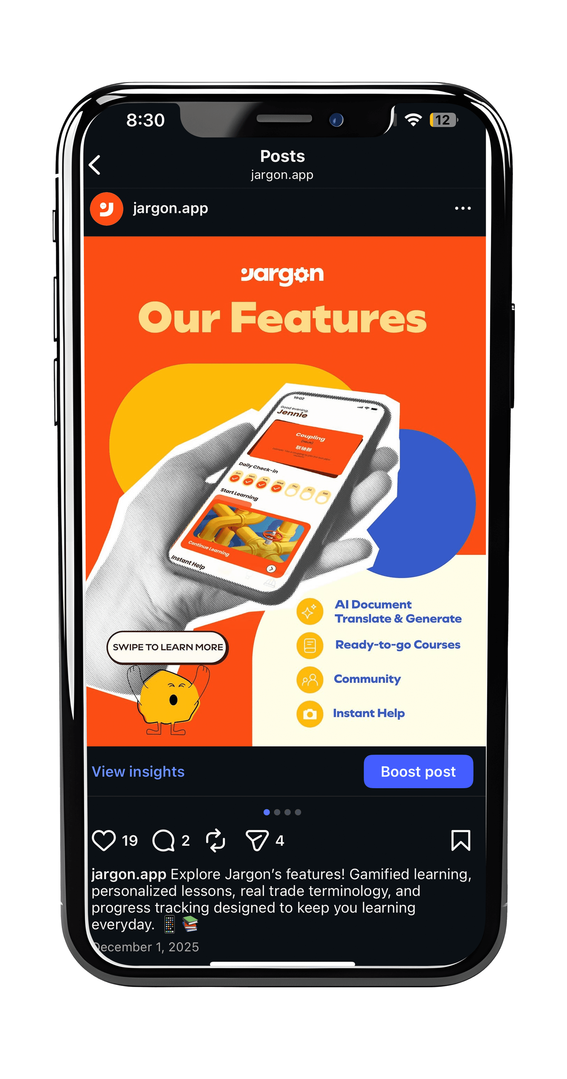 Instagram post — brand story