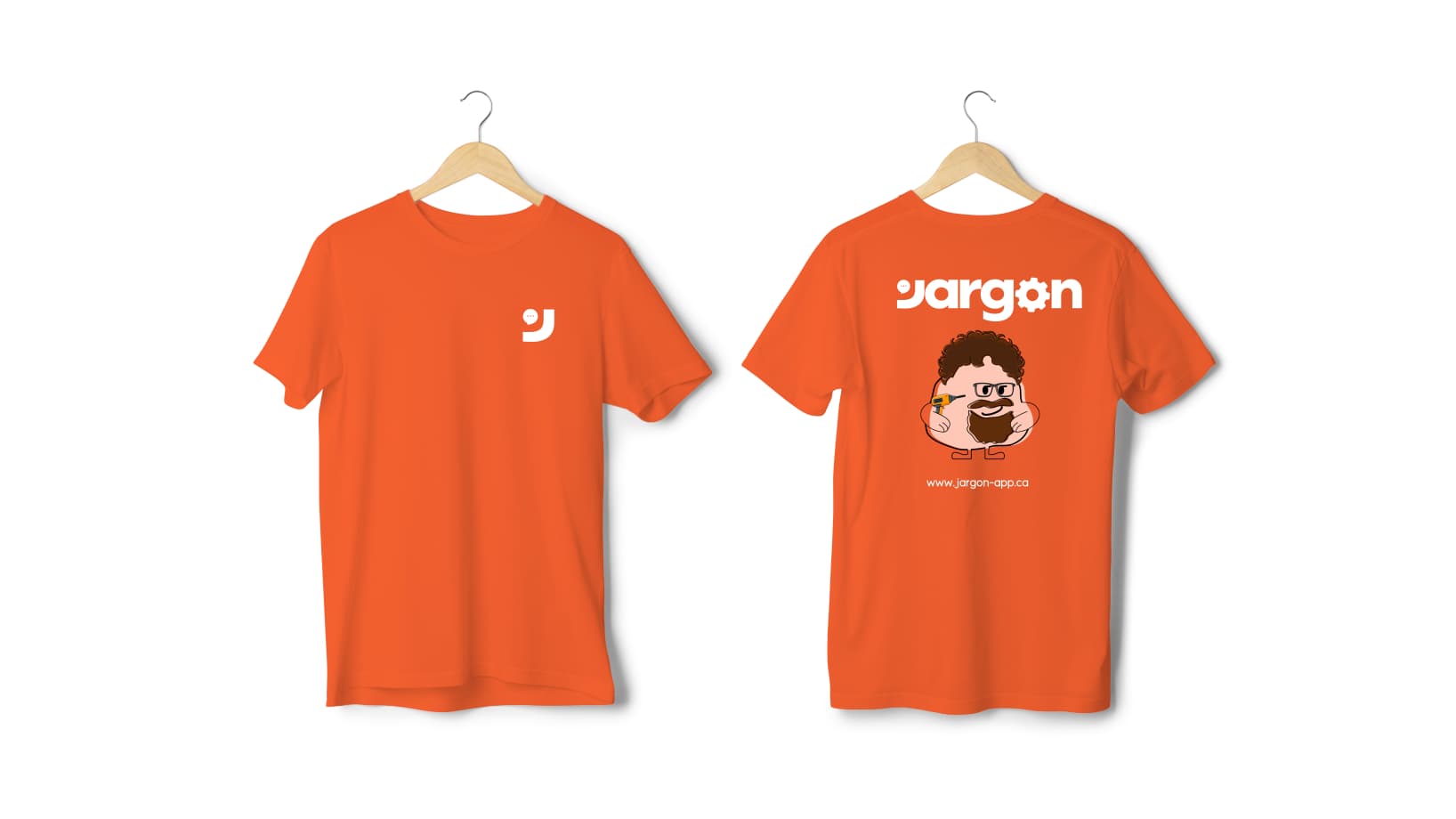 Jargon team shirt mockup — flat lay