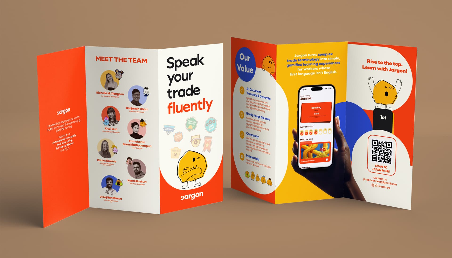 Brochure and business card mockup — primary