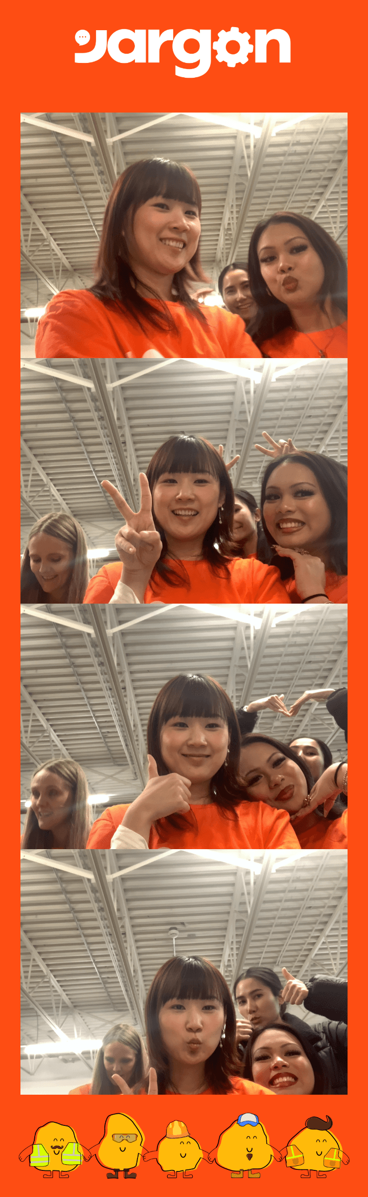 Showcase photobooth still — participants