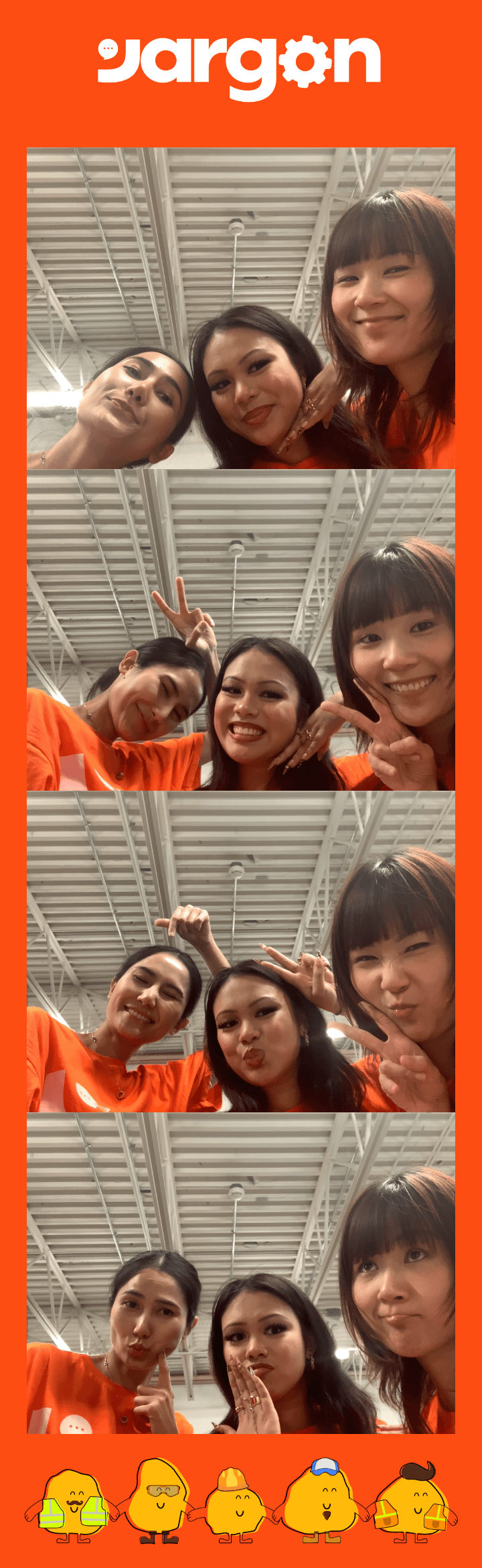 Showcase photobooth still — branded frame