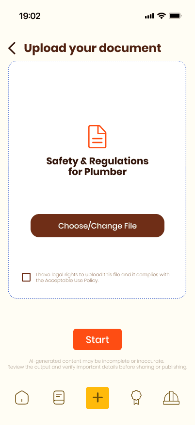 High-fidelity wireframe — Portfolio Jargon High-fi AIUpload