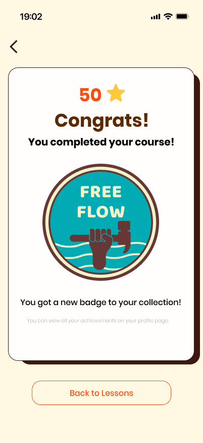 High-fidelity wireframe — Portfolio Jargon High-fi LessonCompleted