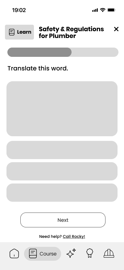 Low-fidelity wireframe — Portfolio Jargon Low-fi Lesson
