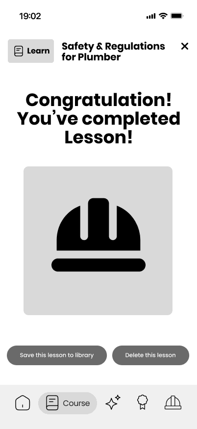 Low-fidelity wireframe — Portfolio Jargon Low-fi LessonCompleted