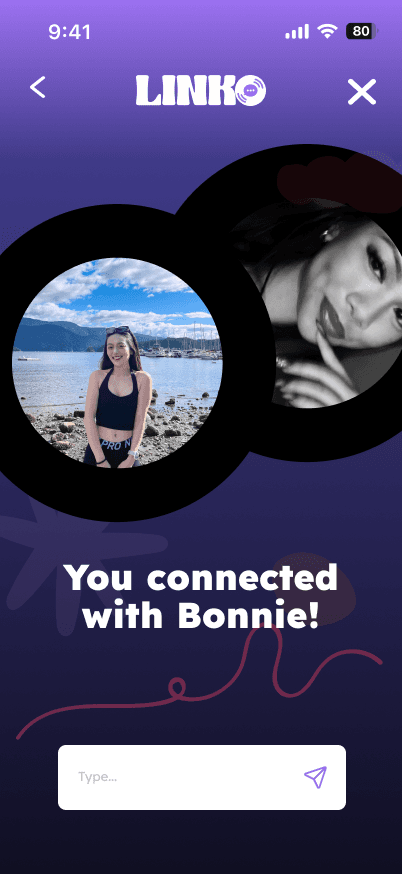 High-fidelity wireframe — Portfolio Linko High-fi Matched