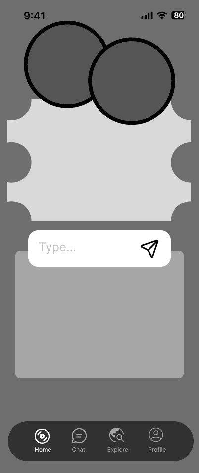 Low-fidelity wireframe — Portfolio Linko Low-fi Matched